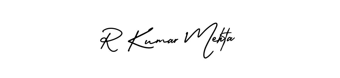 Design your own signature with our free online signature maker. With this signature software, you can create a handwritten (AmerikaSignatureDemo-Regular) signature for name R Kumar Mehta. R Kumar Mehta signature style 3 images and pictures png