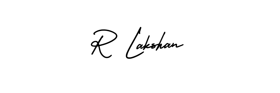 R Lakshan stylish signature style. Best Handwritten Sign (AmerikaSignatureDemo-Regular) for my name. Handwritten Signature Collection Ideas for my name R Lakshan. R Lakshan signature style 3 images and pictures png