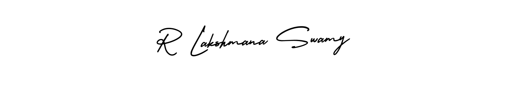 Make a beautiful signature design for name R Lakshmana Swamy. With this signature (AmerikaSignatureDemo-Regular) style, you can create a handwritten signature for free. R Lakshmana Swamy signature style 3 images and pictures png