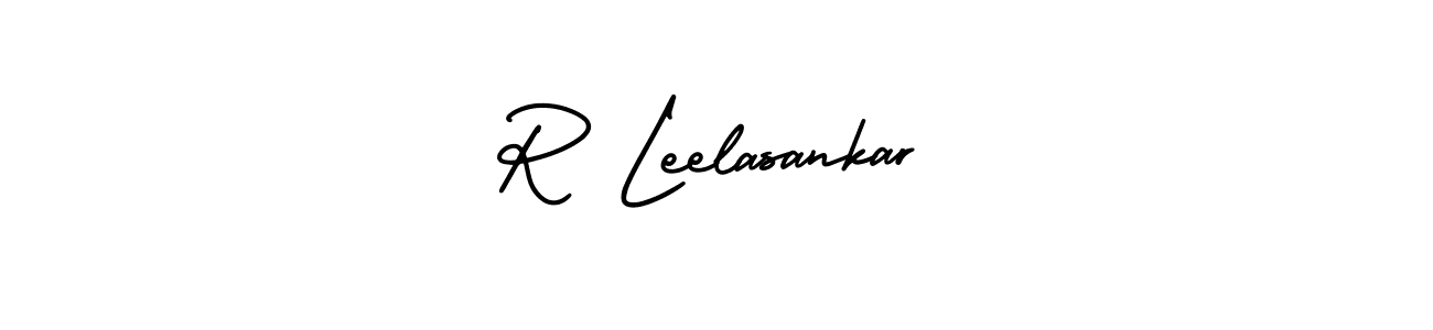 The best way (AmerikaSignatureDemo-Regular) to make a short signature is to pick only two or three words in your name. The name R Leelasankar include a total of six letters. For converting this name. R Leelasankar signature style 3 images and pictures png