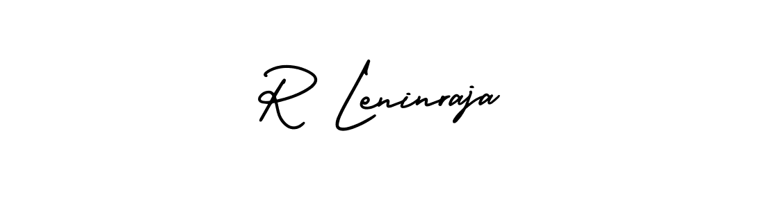How to make R Leninraja signature? AmerikaSignatureDemo-Regular is a professional autograph style. Create handwritten signature for R Leninraja name. R Leninraja signature style 3 images and pictures png