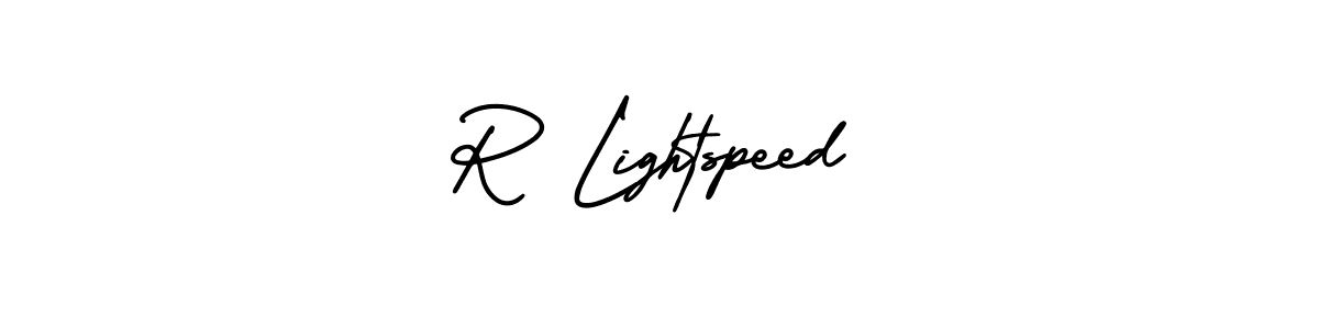 It looks lik you need a new signature style for name R Lightspeed. Design unique handwritten (AmerikaSignatureDemo-Regular) signature with our free signature maker in just a few clicks. R Lightspeed signature style 3 images and pictures png