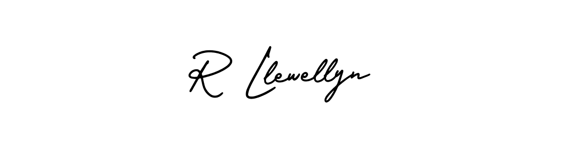 The best way (AmerikaSignatureDemo-Regular) to make a short signature is to pick only two or three words in your name. The name R Llewellyn include a total of six letters. For converting this name. R Llewellyn signature style 3 images and pictures png
