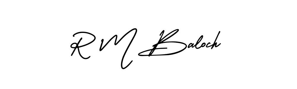 How to make R M Baloch signature? AmerikaSignatureDemo-Regular is a professional autograph style. Create handwritten signature for R M Baloch name. R M Baloch signature style 3 images and pictures png