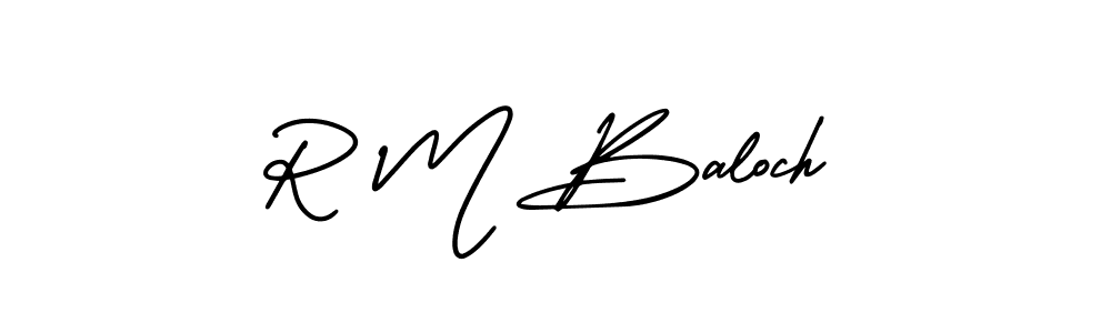 AmerikaSignatureDemo-Regular is a professional signature style that is perfect for those who want to add a touch of class to their signature. It is also a great choice for those who want to make their signature more unique. Get R M Baloch name to fancy signature for free. R M Baloch signature style 3 images and pictures png