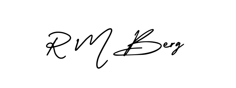 How to make R M Berg signature? AmerikaSignatureDemo-Regular is a professional autograph style. Create handwritten signature for R M Berg name. R M Berg signature style 3 images and pictures png