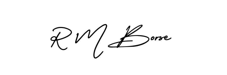 R M Borse stylish signature style. Best Handwritten Sign (AmerikaSignatureDemo-Regular) for my name. Handwritten Signature Collection Ideas for my name R M Borse. R M Borse signature style 3 images and pictures png