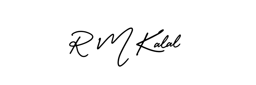 The best way (AmerikaSignatureDemo-Regular) to make a short signature is to pick only two or three words in your name. The name R M Kalal include a total of six letters. For converting this name. R M Kalal signature style 3 images and pictures png