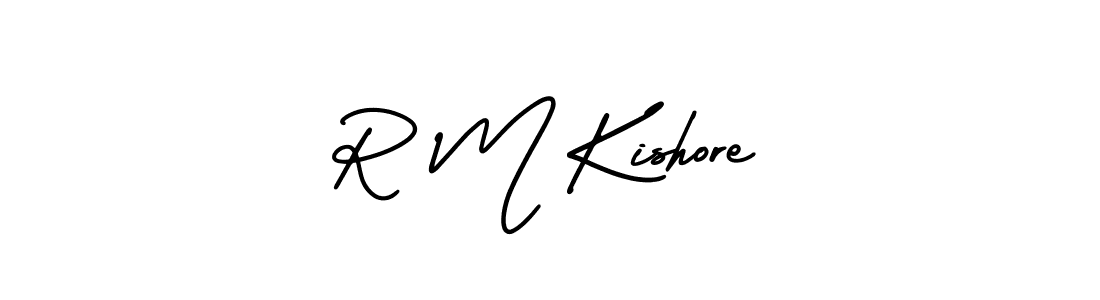 R M Kishore stylish signature style. Best Handwritten Sign (AmerikaSignatureDemo-Regular) for my name. Handwritten Signature Collection Ideas for my name R M Kishore. R M Kishore signature style 3 images and pictures png