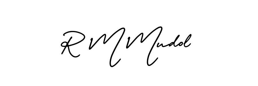 It looks lik you need a new signature style for name R M Mudol. Design unique handwritten (AmerikaSignatureDemo-Regular) signature with our free signature maker in just a few clicks. R M Mudol signature style 3 images and pictures png