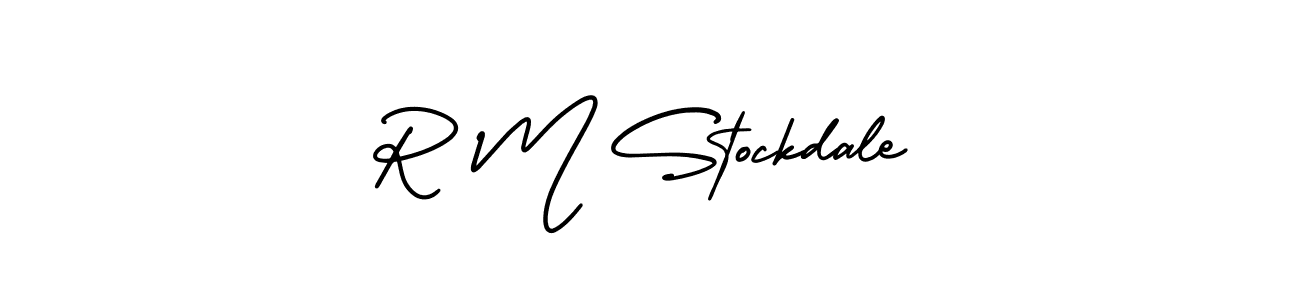 How to Draw R M Stockdale signature style? AmerikaSignatureDemo-Regular is a latest design signature styles for name R M Stockdale. R M Stockdale signature style 3 images and pictures png