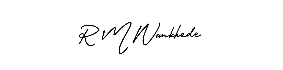 Similarly AmerikaSignatureDemo-Regular is the best handwritten signature design. Signature creator online .You can use it as an online autograph creator for name R M Wankhede. R M Wankhede signature style 3 images and pictures png
