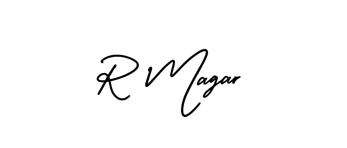 It looks lik you need a new signature style for name R Magar. Design unique handwritten (AmerikaSignatureDemo-Regular) signature with our free signature maker in just a few clicks. R Magar signature style 3 images and pictures png