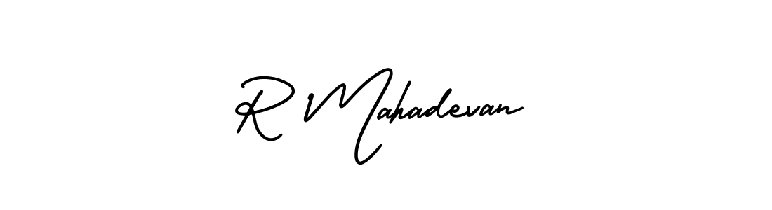 Also we have R Mahadevan name is the best signature style. Create professional handwritten signature collection using AmerikaSignatureDemo-Regular autograph style. R Mahadevan signature style 3 images and pictures png