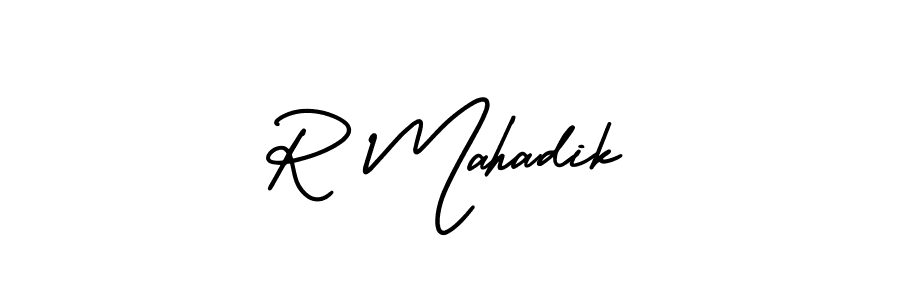How to Draw R Mahadik signature style? AmerikaSignatureDemo-Regular is a latest design signature styles for name R Mahadik. R Mahadik signature style 3 images and pictures png