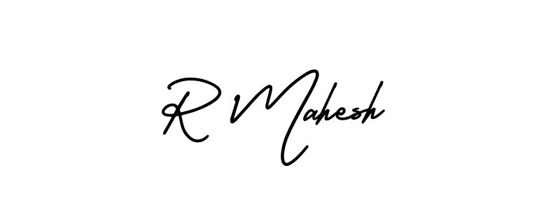 AmerikaSignatureDemo-Regular is a professional signature style that is perfect for those who want to add a touch of class to their signature. It is also a great choice for those who want to make their signature more unique. Get R Mahesh name to fancy signature for free. R Mahesh signature style 3 images and pictures png