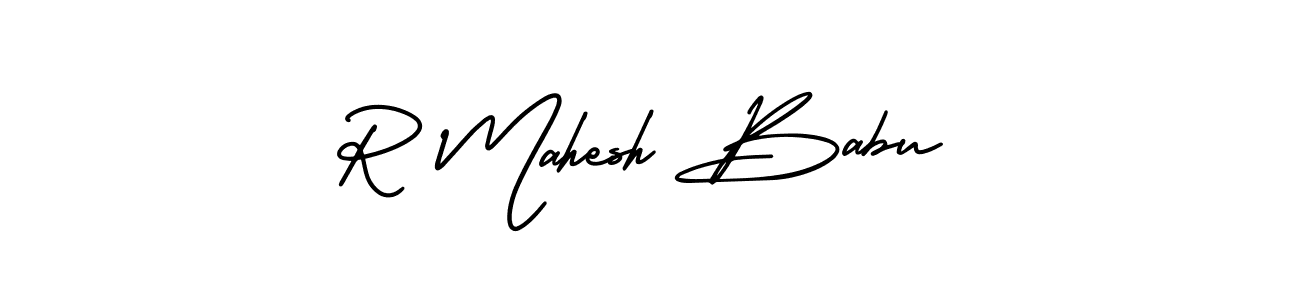 Also we have R Mahesh Babu name is the best signature style. Create professional handwritten signature collection using AmerikaSignatureDemo-Regular autograph style. R Mahesh Babu signature style 3 images and pictures png