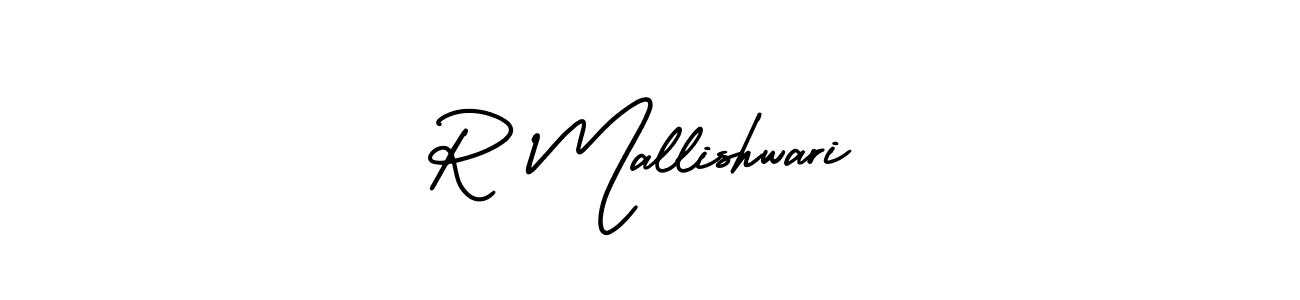 AmerikaSignatureDemo-Regular is a professional signature style that is perfect for those who want to add a touch of class to their signature. It is also a great choice for those who want to make their signature more unique. Get R Mallishwari name to fancy signature for free. R Mallishwari signature style 3 images and pictures png