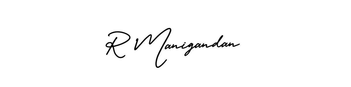 Similarly AmerikaSignatureDemo-Regular is the best handwritten signature design. Signature creator online .You can use it as an online autograph creator for name R Manigandan. R Manigandan signature style 3 images and pictures png