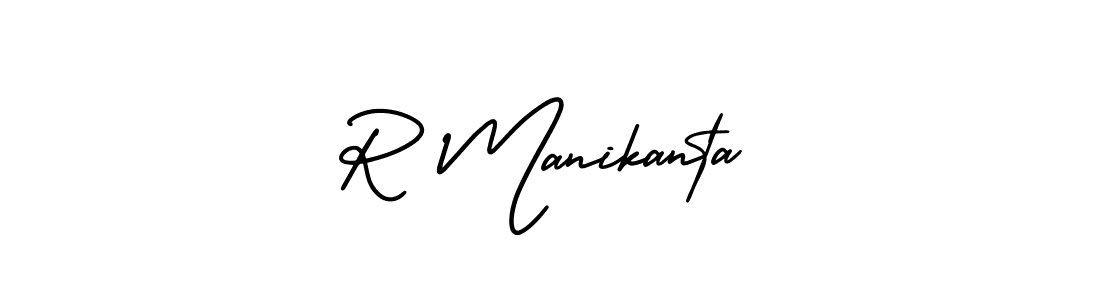 Make a beautiful signature design for name R Manikanta. With this signature (AmerikaSignatureDemo-Regular) style, you can create a handwritten signature for free. R Manikanta signature style 3 images and pictures png