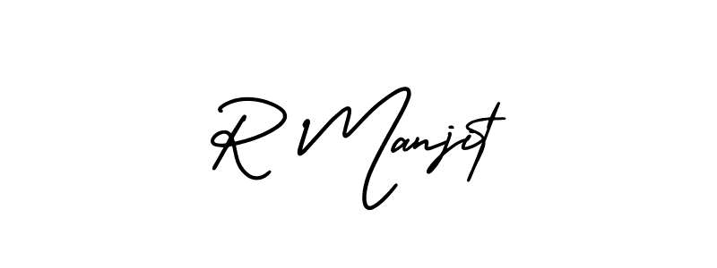 Also You can easily find your signature by using the search form. We will create R Manjit name handwritten signature images for you free of cost using AmerikaSignatureDemo-Regular sign style. R Manjit signature style 3 images and pictures png