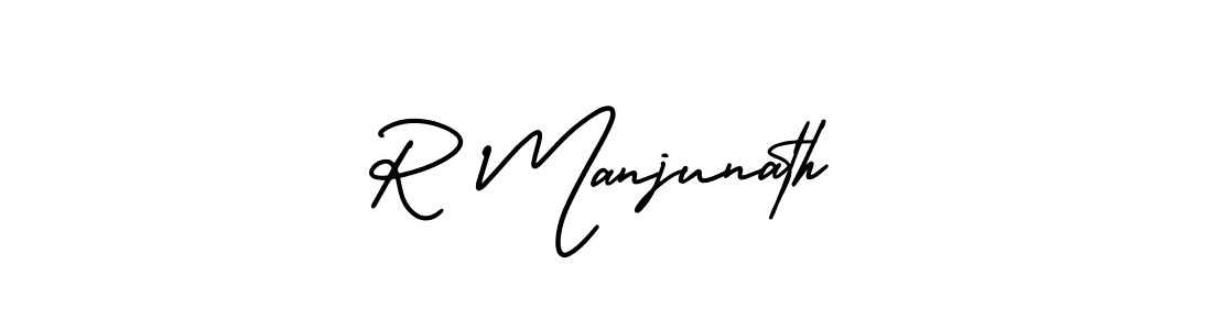 AmerikaSignatureDemo-Regular is a professional signature style that is perfect for those who want to add a touch of class to their signature. It is also a great choice for those who want to make their signature more unique. Get R Manjunath name to fancy signature for free. R Manjunath signature style 3 images and pictures png