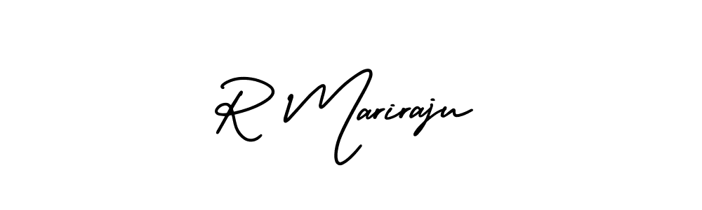 R Mariraju stylish signature style. Best Handwritten Sign (AmerikaSignatureDemo-Regular) for my name. Handwritten Signature Collection Ideas for my name R Mariraju. R Mariraju signature style 3 images and pictures png