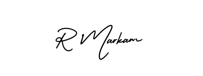 How to make R Markam signature? AmerikaSignatureDemo-Regular is a professional autograph style. Create handwritten signature for R Markam name. R Markam signature style 3 images and pictures png