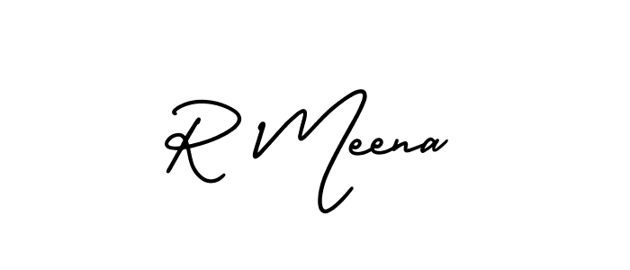 Also we have R Meena name is the best signature style. Create professional handwritten signature collection using AmerikaSignatureDemo-Regular autograph style. R Meena signature style 3 images and pictures png