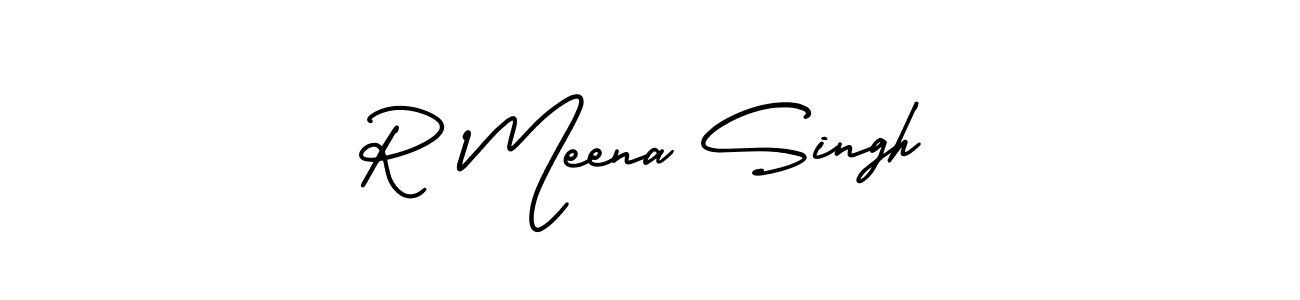 Make a beautiful signature design for name R Meena Singh. With this signature (AmerikaSignatureDemo-Regular) style, you can create a handwritten signature for free. R Meena Singh signature style 3 images and pictures png