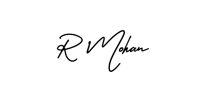 R Mohan stylish signature style. Best Handwritten Sign (AmerikaSignatureDemo-Regular) for my name. Handwritten Signature Collection Ideas for my name R Mohan. R Mohan signature style 3 images and pictures png