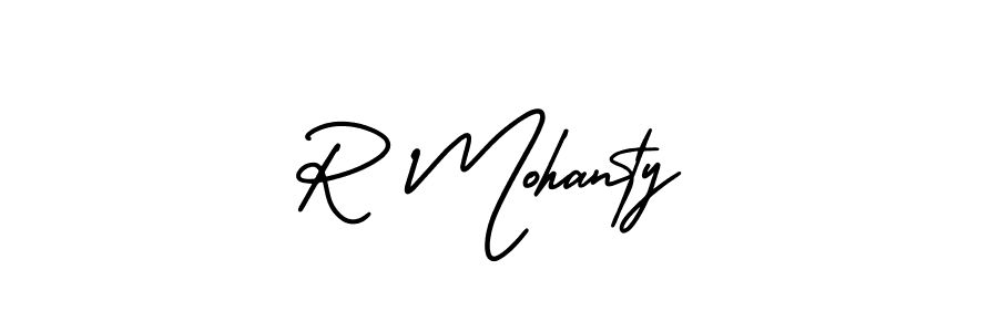 Make a beautiful signature design for name R Mohanty. With this signature (AmerikaSignatureDemo-Regular) style, you can create a handwritten signature for free. R Mohanty signature style 3 images and pictures png