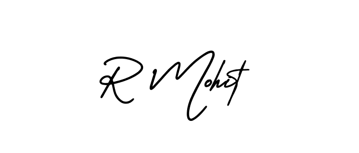 It looks lik you need a new signature style for name R Mohit. Design unique handwritten (AmerikaSignatureDemo-Regular) signature with our free signature maker in just a few clicks. R Mohit signature style 3 images and pictures png