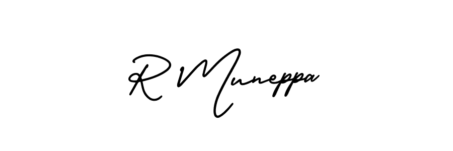Make a beautiful signature design for name R Muneppa. With this signature (AmerikaSignatureDemo-Regular) style, you can create a handwritten signature for free. R Muneppa signature style 3 images and pictures png