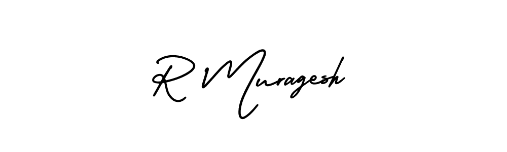Use a signature maker to create a handwritten signature online. With this signature software, you can design (AmerikaSignatureDemo-Regular) your own signature for name R Muragesh. R Muragesh signature style 3 images and pictures png