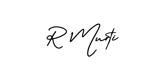 The best way (AmerikaSignatureDemo-Regular) to make a short signature is to pick only two or three words in your name. The name R Murti include a total of six letters. For converting this name. R Murti signature style 3 images and pictures png