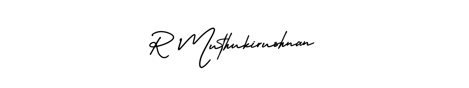 AmerikaSignatureDemo-Regular is a professional signature style that is perfect for those who want to add a touch of class to their signature. It is also a great choice for those who want to make their signature more unique. Get R Muthukirushnan name to fancy signature for free. R Muthukirushnan signature style 3 images and pictures png