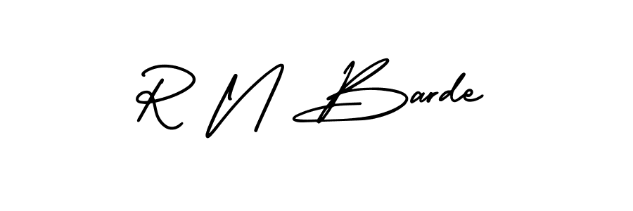 Design your own signature with our free online signature maker. With this signature software, you can create a handwritten (AmerikaSignatureDemo-Regular) signature for name R N Barde. R N Barde signature style 3 images and pictures png