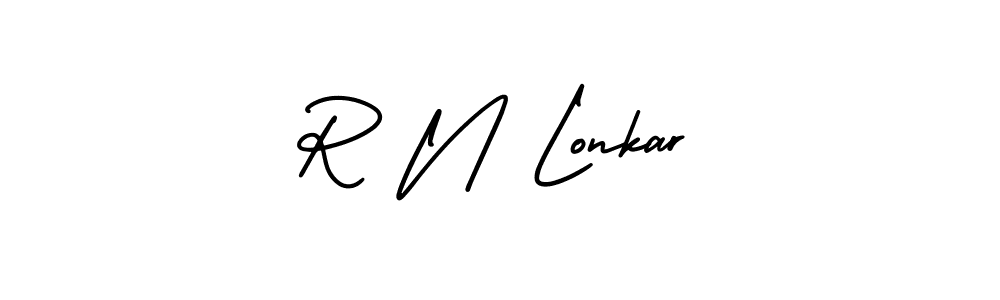 How to Draw R N Lonkar signature style? AmerikaSignatureDemo-Regular is a latest design signature styles for name R N Lonkar. R N Lonkar signature style 3 images and pictures png