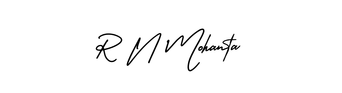 You should practise on your own different ways (AmerikaSignatureDemo-Regular) to write your name (R N Mohanta) in signature. don't let someone else do it for you. R N Mohanta signature style 3 images and pictures png