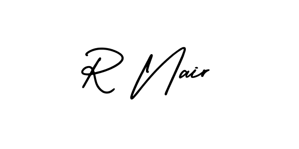 Also we have R Nair name is the best signature style. Create professional handwritten signature collection using AmerikaSignatureDemo-Regular autograph style. R Nair signature style 3 images and pictures png