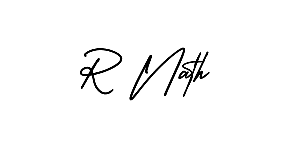 It looks lik you need a new signature style for name R Nath. Design unique handwritten (AmerikaSignatureDemo-Regular) signature with our free signature maker in just a few clicks. R Nath signature style 3 images and pictures png