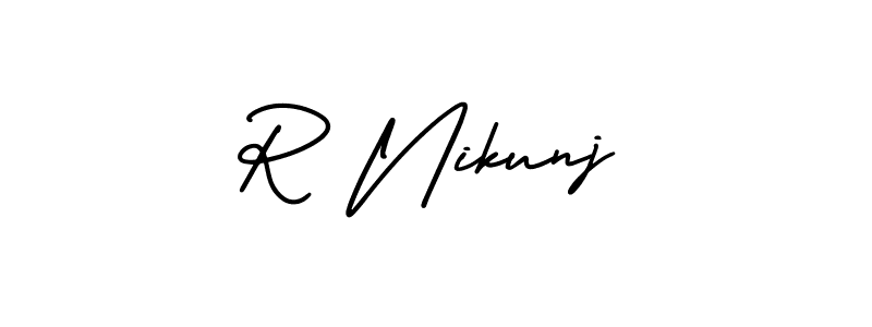 Make a short R Nikunj signature style. Manage your documents anywhere anytime using AmerikaSignatureDemo-Regular. Create and add eSignatures, submit forms, share and send files easily. R Nikunj signature style 3 images and pictures png