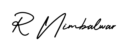 Master the art of signing with R Nimbalwar written in fluent AmerikaSignatureDemo-Regular script. A great template to practice and refine your handwriting. R Nimbalwar signature style 3 images and pictures png