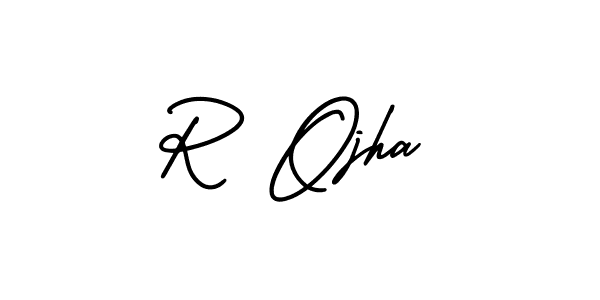 This is the best signature style for the R Ojha name. Also you like these signature font (AmerikaSignatureDemo-Regular). Mix name signature. R Ojha signature style 3 images and pictures png