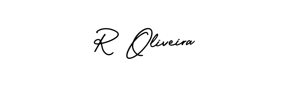 AmerikaSignatureDemo-Regular is a professional signature style that is perfect for those who want to add a touch of class to their signature. It is also a great choice for those who want to make their signature more unique. Get R Oliveira name to fancy signature for free. R Oliveira signature style 3 images and pictures png