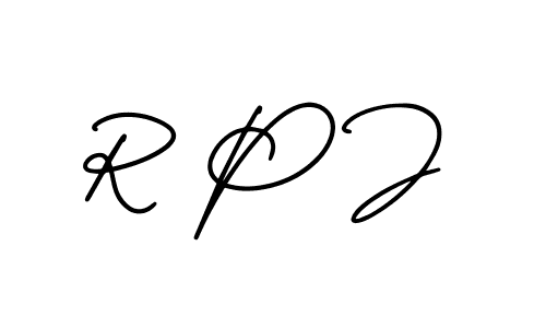 Similarly AmerikaSignatureDemo-Regular is the best handwritten signature design. Signature creator online .You can use it as an online autograph creator for name R P J. R P J signature style 3 images and pictures png