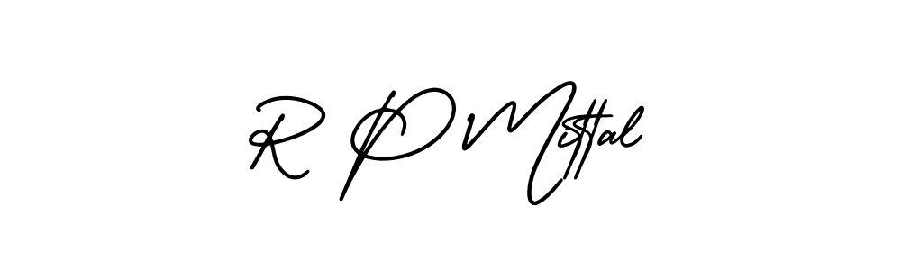 Use a signature maker to create a handwritten signature online. With this signature software, you can design (AmerikaSignatureDemo-Regular) your own signature for name R P Mittal. R P Mittal signature style 3 images and pictures png