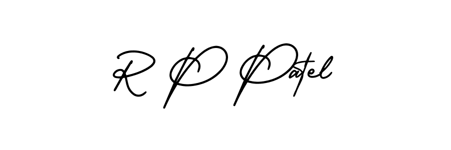 How to Draw R P Patel signature style? AmerikaSignatureDemo-Regular is a latest design signature styles for name R P Patel. R P Patel signature style 3 images and pictures png