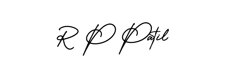 The best way (AmerikaSignatureDemo-Regular) to make a short signature is to pick only two or three words in your name. The name R P Patil include a total of six letters. For converting this name. R P Patil signature style 3 images and pictures png